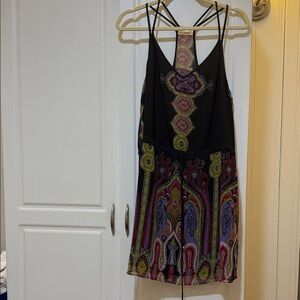 Colorful Patterned Mini Dress